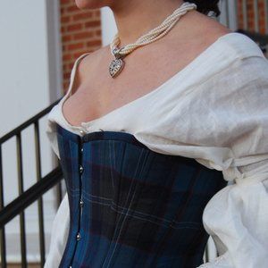 Wolfstone Kilt Co -  "Fiona" Blackwatch Tartan Corset and Highland Skirt
